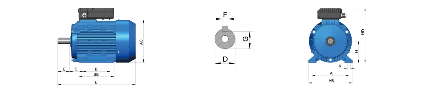 μονοφασικός-ηλεκτροκινητήρας-GMYL-112Μ-2-5-(Β3)