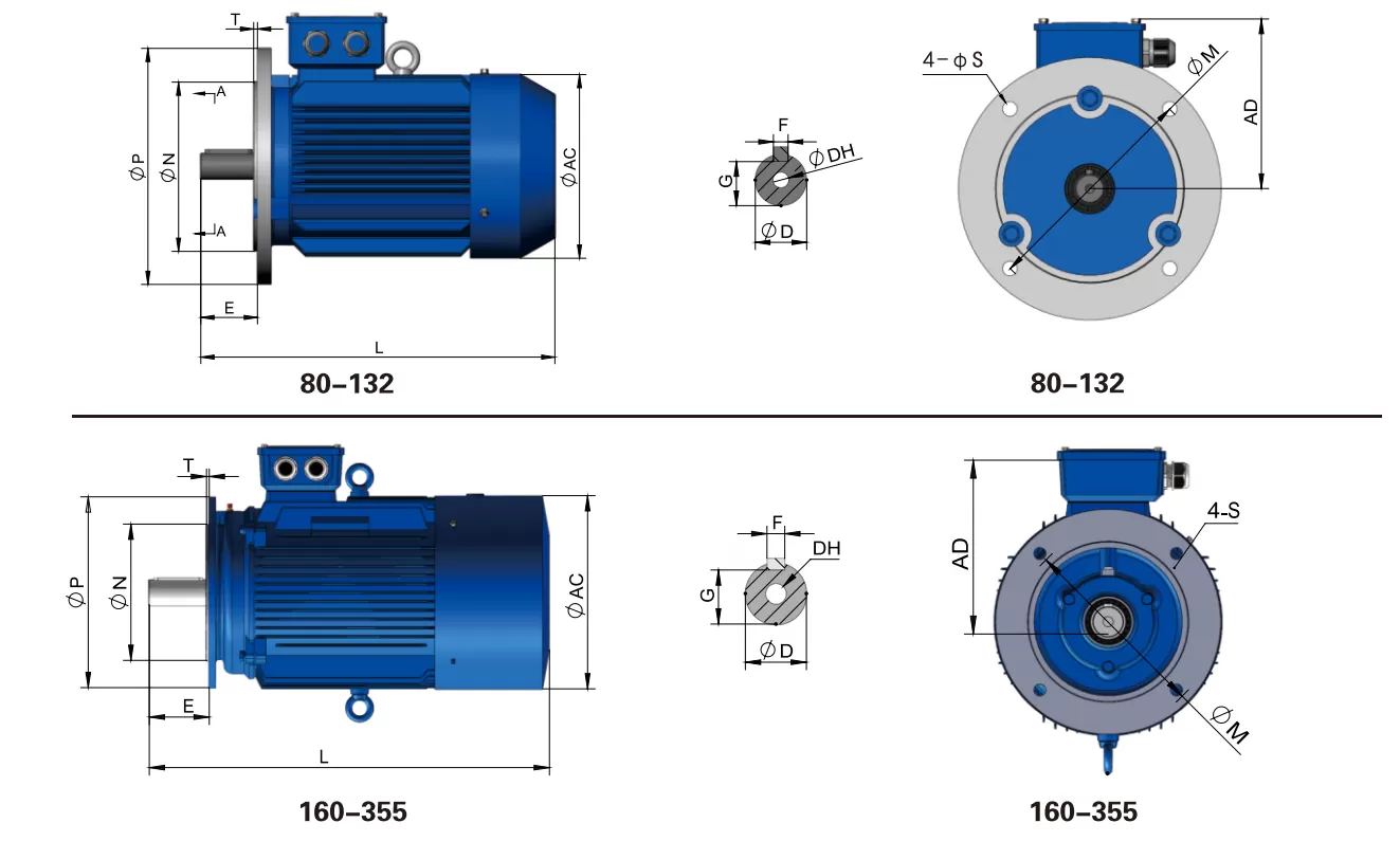 τριφασικός-ηλεκτροκινητήρας-IE1-CI-160M-4-6-(B5)