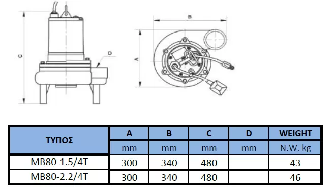 υποβρύχια-αντλία-λυμάτων-MB80-1.5-4T-1.5KW-2
